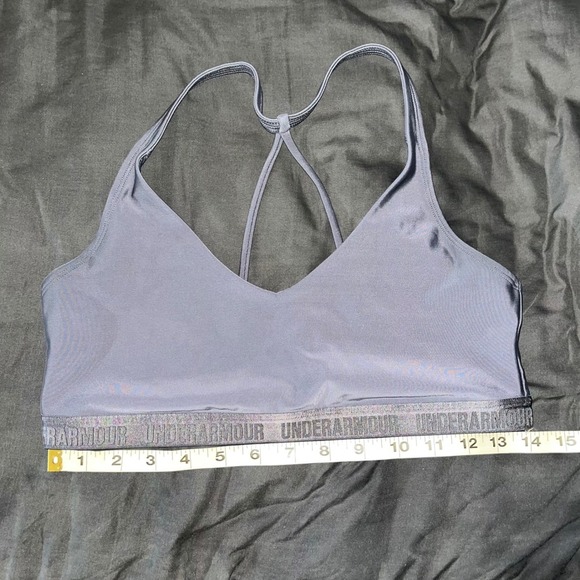 ✨Under Armour Sports Bra Gray Racerback Medium Support Workout Activewear Size L - Picture 3 of 3